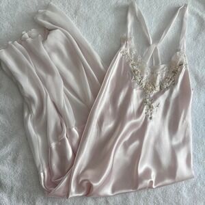 beautiful light pink slip dress